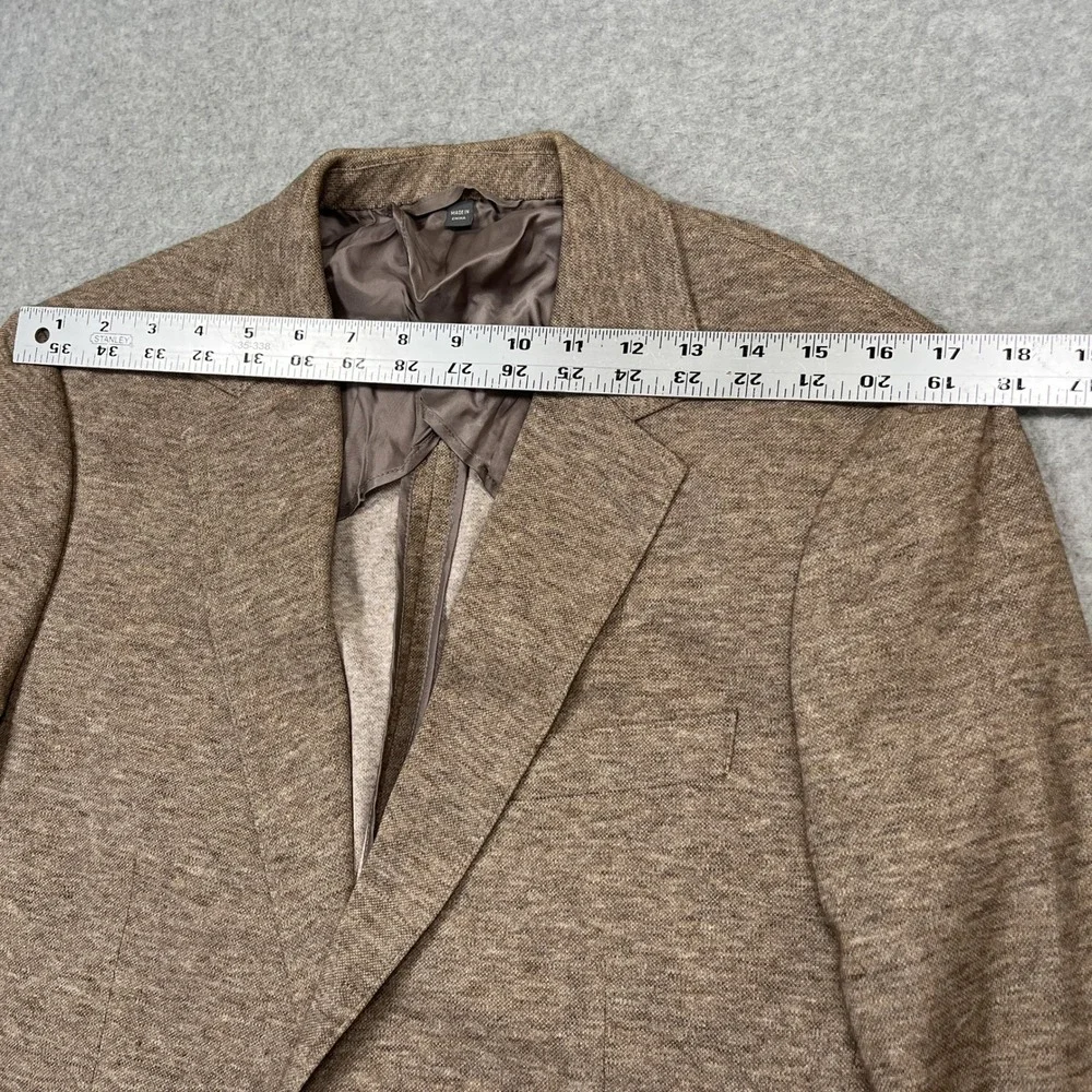 Bonobos Jetsetter Knit Blazer Mens 38R Oatmeal Slim Fit Lanificio Fortex Sport